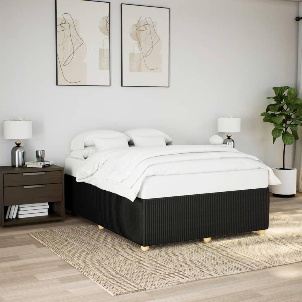 Sengeramme uden madras 160x200 cm stof sort billede