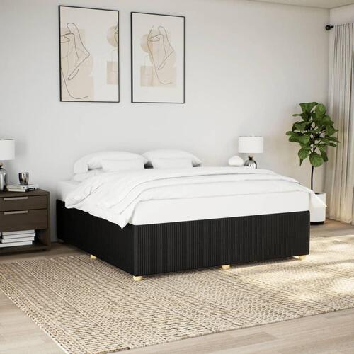 Sengeramme uden madras 180x200 cm stof sort