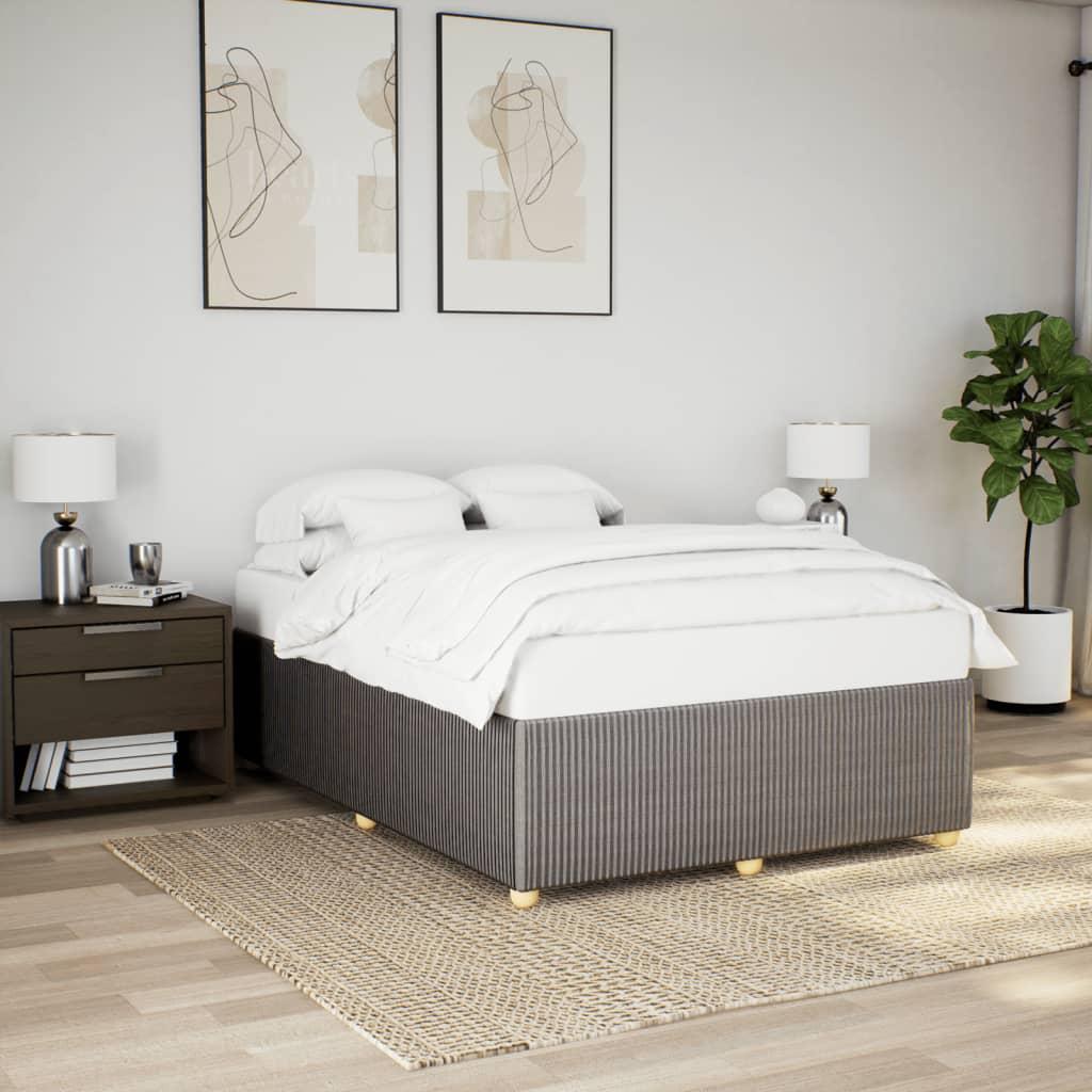 Sengeramme uden madras 140x190 cm stof gråbrun billede