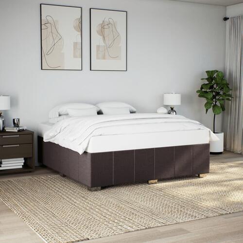 Sengeramme uden madras 180x200 cm stof mørkebrun