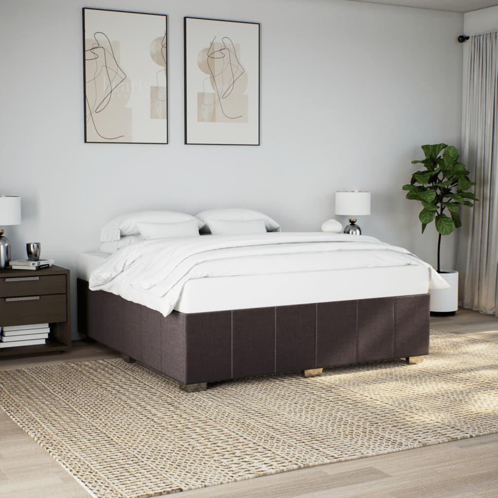 Sengeramme uden madras 180x200 cm stof mørkebrun