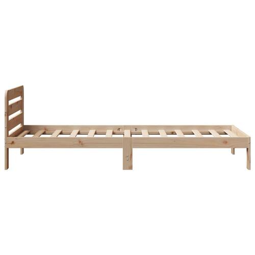 Sengeramme uden madras 75x190 cm massivt fyrretræ