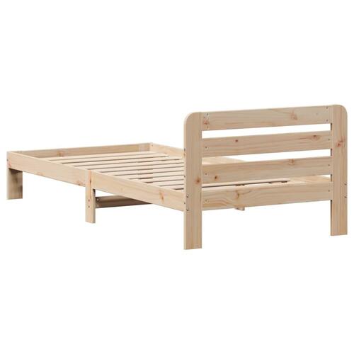 Sengeramme uden madras 75x190 cm massivt fyrretræ
