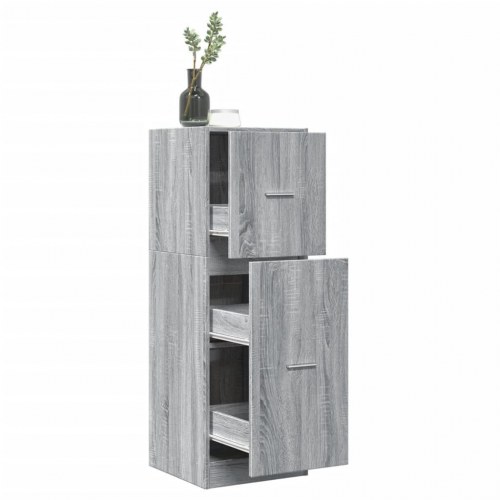 Udtræksskab 40×41×118 cm - konstrueret træ, grå sonoma-eg