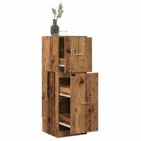 Apotekerskab 40x41x118 cm konstrueret træ hvid