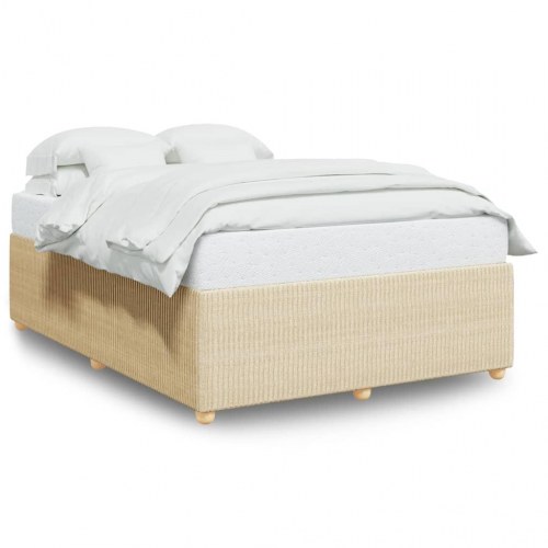 Sengeramme uden madras 140 x 190 cm - cremefarvet