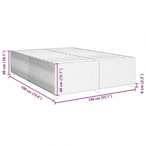 Sengeramme uden madras 140 x 190 cm - cremefarvet