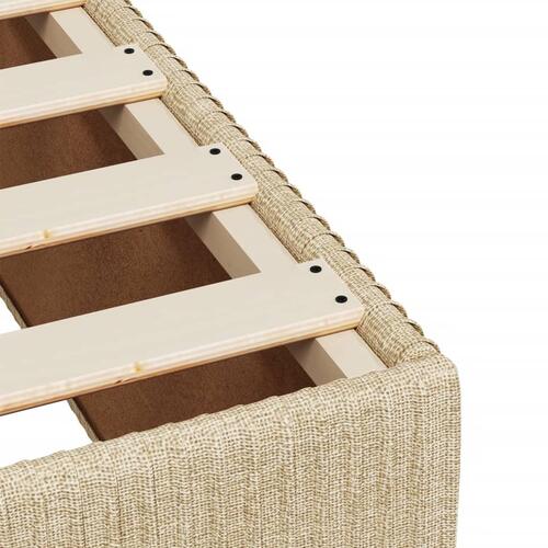Sengeramme uden madras 160x200 cm stof cremefarvet