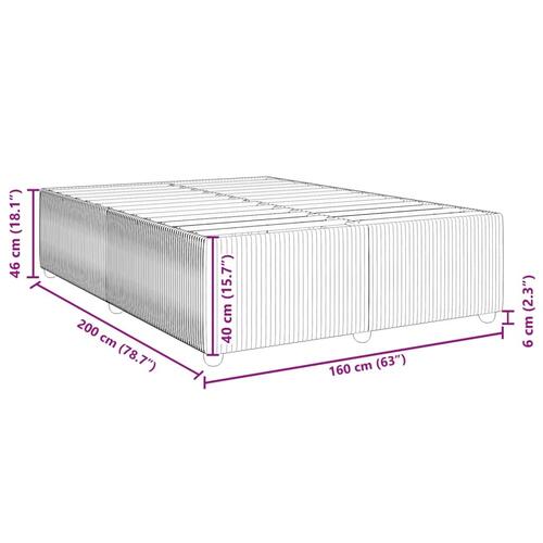 Sengeramme uden madras 160x200 cm stof cremefarvet