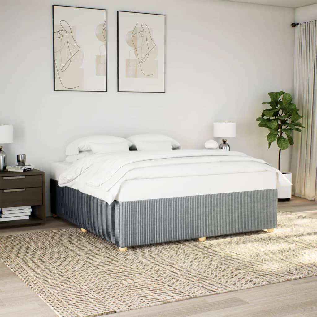 Sengeramme uden madras 180×200 cm - stof, lysegrå billede