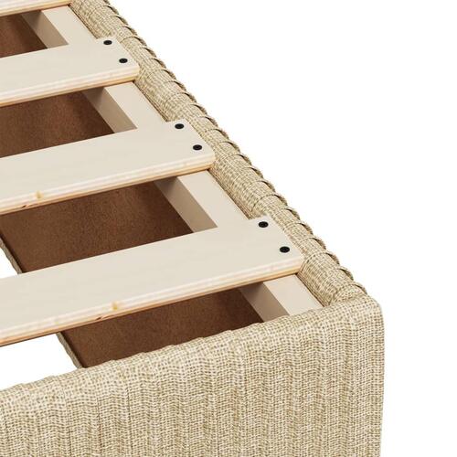 Sengeramme uden madras 180x200 cm stof cremefarvet