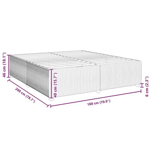 Sengeramme uden madras 180x200 cm stof cremefarvet