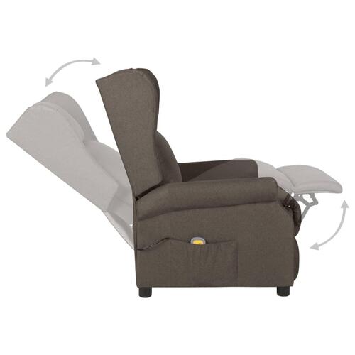 Massagestol stof brun