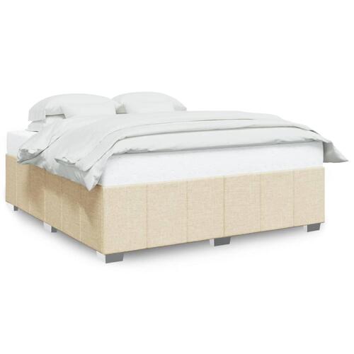 Sengeramme uden madras 180x200 cm stof cremefarvet