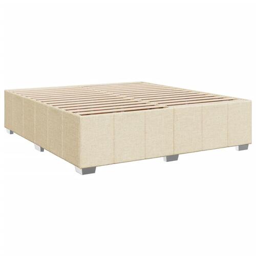 Sengeramme uden madras 180x200 cm stof cremefarvet
