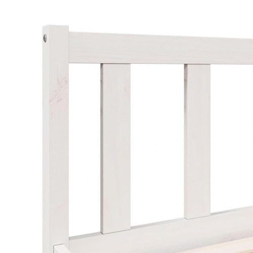Ekstra lang sengeramme 80×210 cm - massivt fyrretræ, hvid