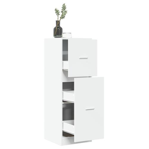 Apotekerskab 40x41x118 cm konstrueret træ hvid
