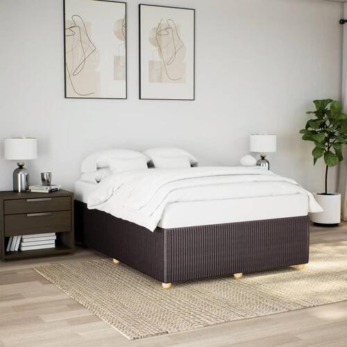 Sengeramme uden madras 160x200 cm stof mørkebrun