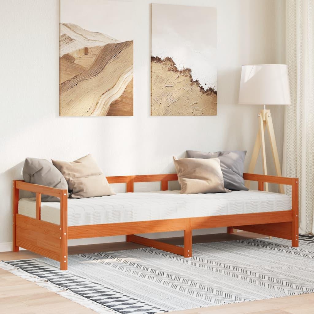 Daybed Massivt Fyrretræ - Gyldenbrun / Ja / 90 x 200 cm