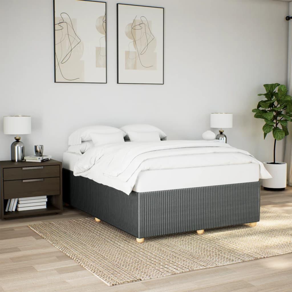 Sengeramme uden madras 160x200 cm stof mørkegrå billede