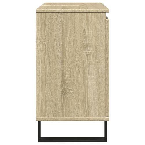 Badeværelsesskab 58x33x60 cm konstrueret træ sonoma-eg