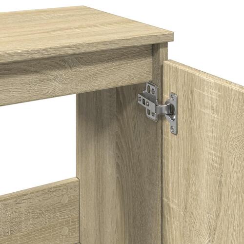 Badeværelsesskab 58x33x60 cm konstrueret træ sonoma-eg