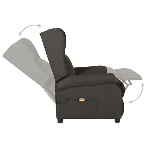 Massagestol stof gråbrun