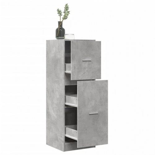 Apotekerskab 40 × 41 × 118 cm i konstrueret træ - betongrå