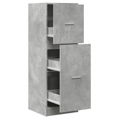 Apotekerskab 40 × 41 × 118 cm i konstrueret træ - betongrå