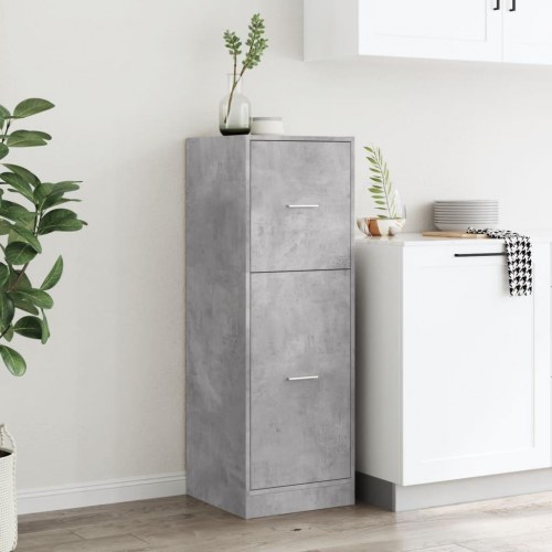 Apotekerskab 40 × 41 × 118 cm i konstrueret træ - betongrå