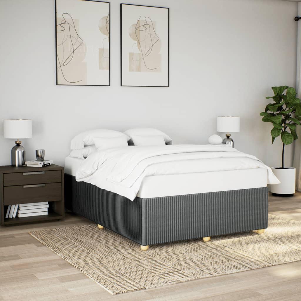 Sengeramme uden madras 140x190 cm stof mørkegrå billede