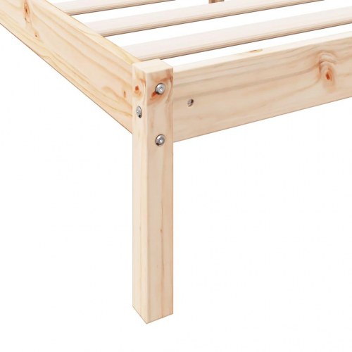 Ekstra lang sengeramme 80×210 cm - massivt fyrretræ, uden madras