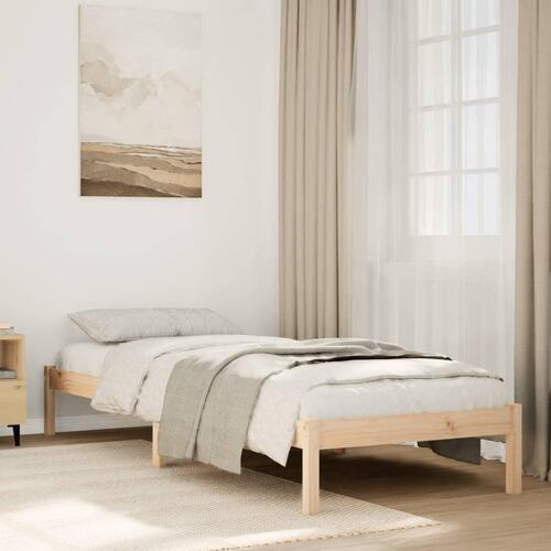 Ekstra lang sengeramme uden madras 90x210 cm massivt fyrretræ