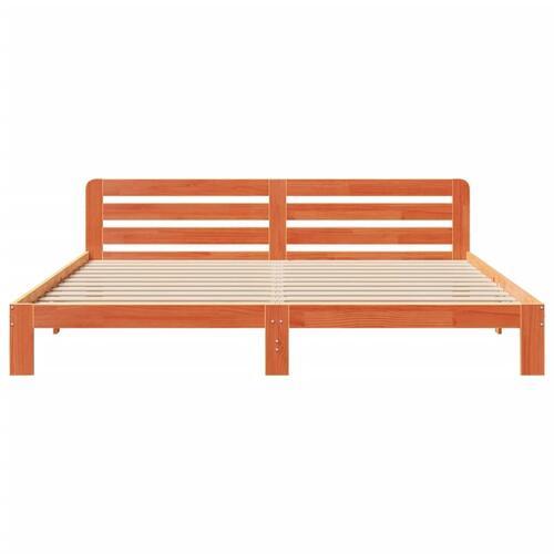 Sengeramme uden madras 180x200 cm massivt fyrretræ gyldenbrun