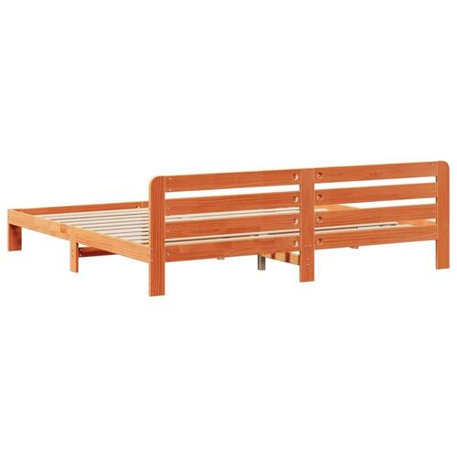 Sengeramme uden madras 180x200 cm massivt fyrretræ gyldenbrun