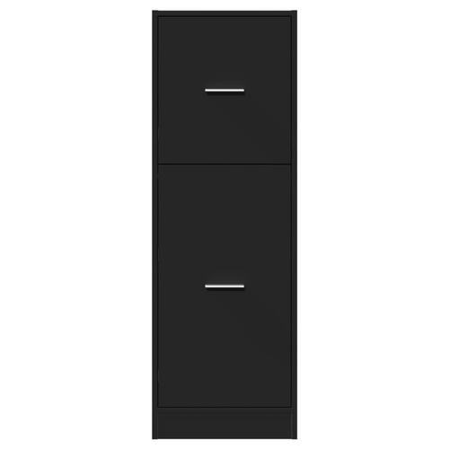 Apotekerskab 40x41x118 cm konstrueret træ sort