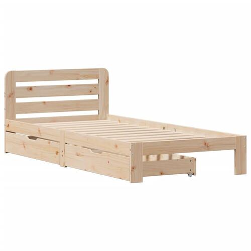 Sengeramme uden madras 90x190 cm massivt fyrretræ