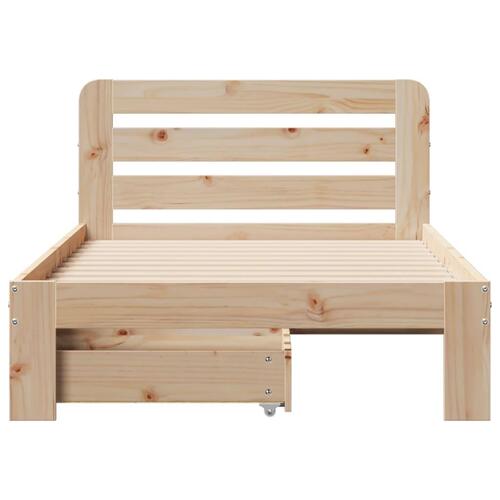 Sengeramme uden madras 90x190 cm massivt fyrretræ