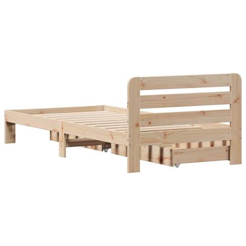 Sengeramme uden madras 90x190 cm massivt fyrretræ