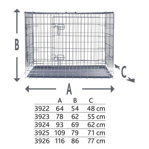 TRIXIE hundebur 109x79x71 cm galvaniseret