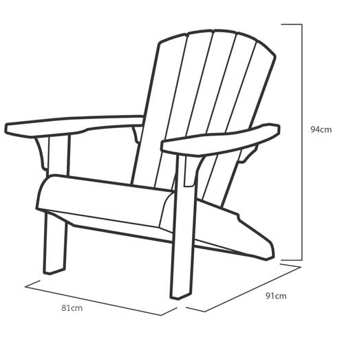 Keter Adirondack-stol Troy grafitgrå