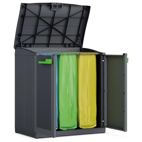 Keter affaldssorteringssystem Moby Compact Recycling System 100 cm grå