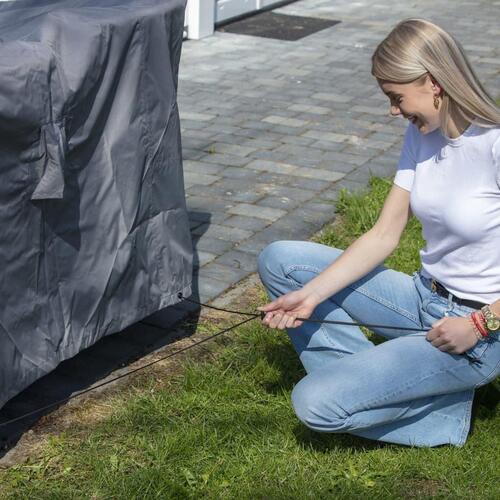 Madison udendørs møbelovertræk rund 320 cm grå
