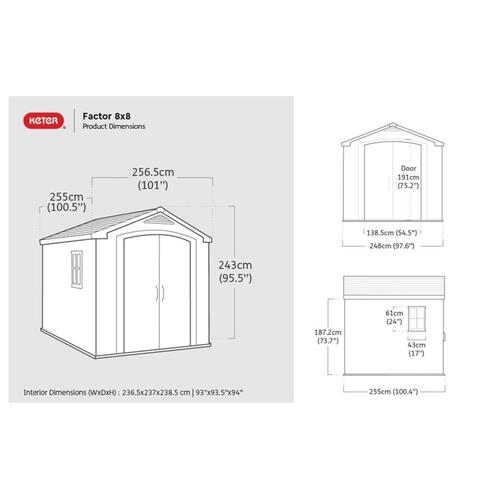 Keter haveskur Factor 66 beige