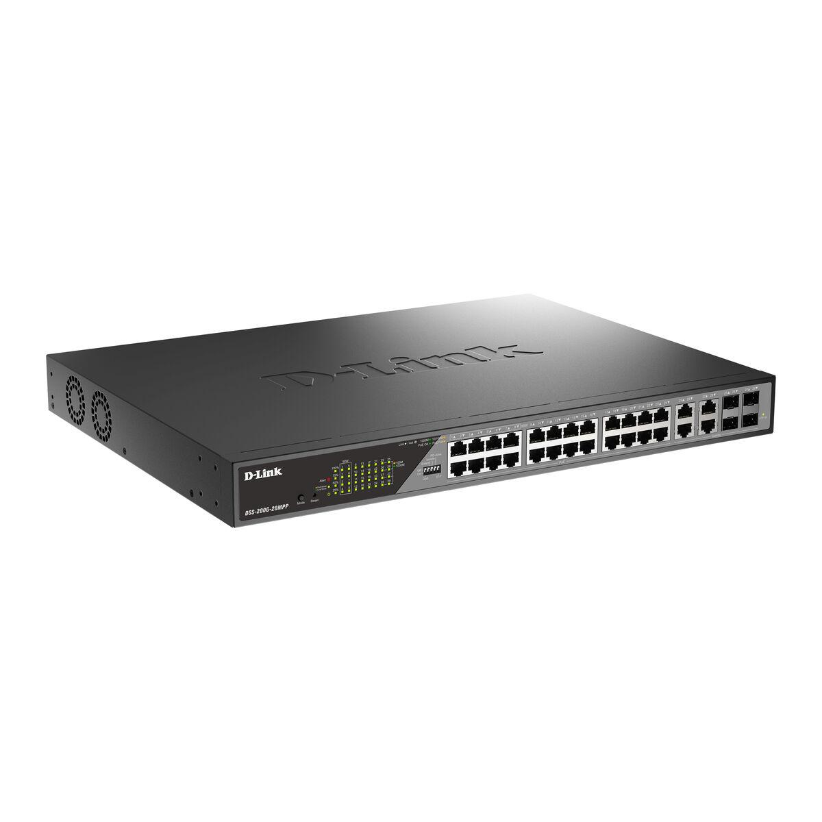 D-Link DSS-200G-28MP/E netværksswitch - 24x RJ45, 4x SFP, 1U billede