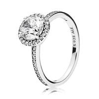 Ring til kvinder Pandora SILVER - RING WITH CLEAR CUBIC ZIRCONIA - SIZE 50