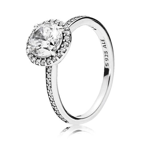 Ring til kvinder Pandora SILVER - RING WITH CLEAR CUBIC ZIRCONIA - SIZE 50