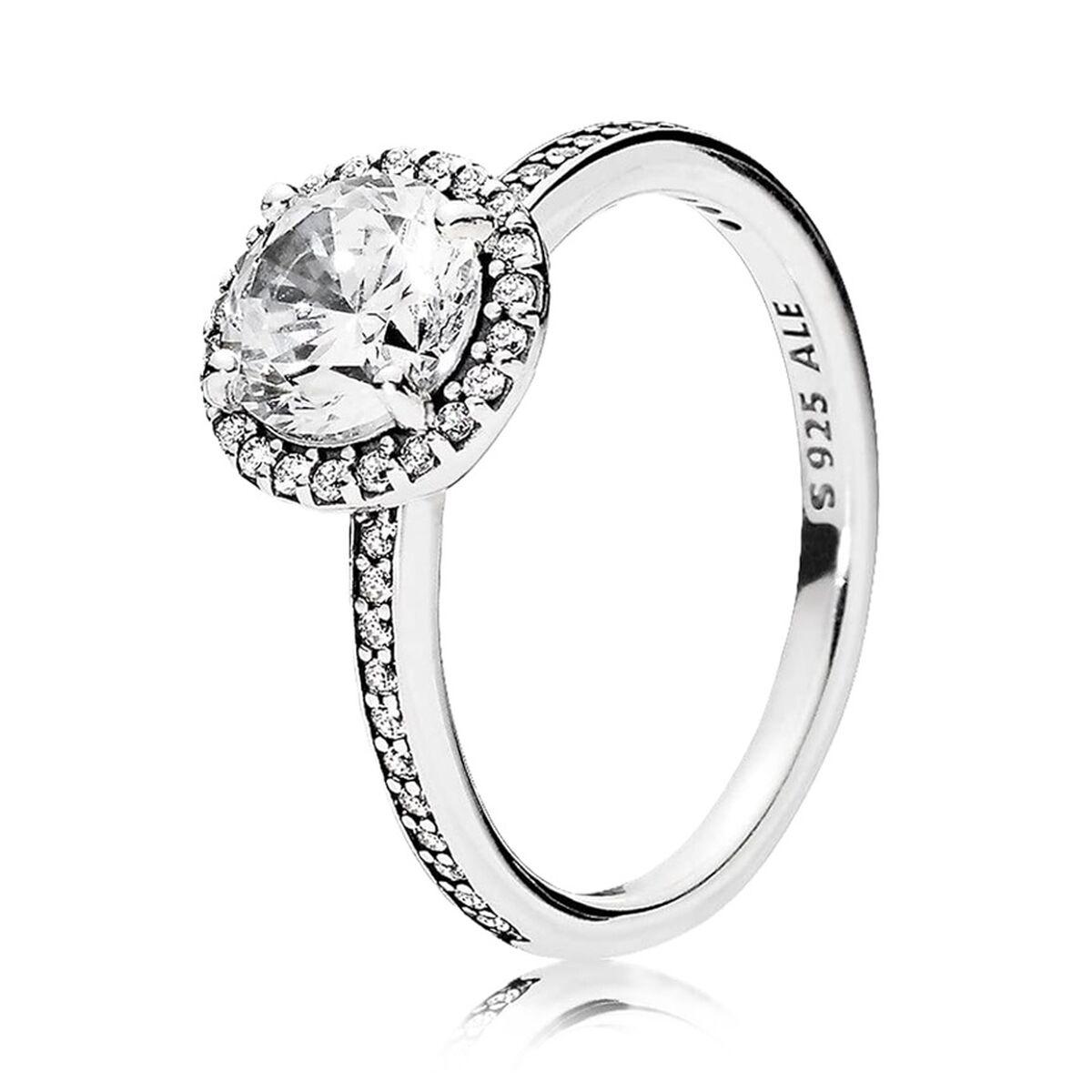 Ring til kvinder Pandora SILVER - RING WITH CLEAR CUBIC ZIRCONIA - SIZE 52