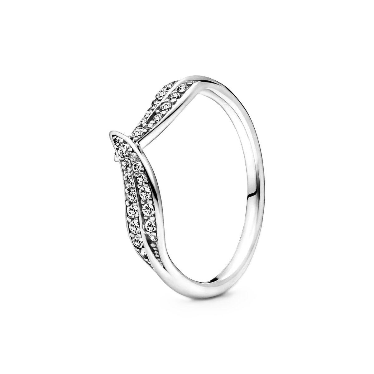 Pandora Leaf Pave ring i 925 sterling sølv - str. 50