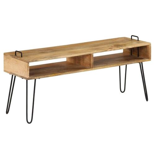 Tv-bord i massivt mangotræ 110 x 35 x 45 cm